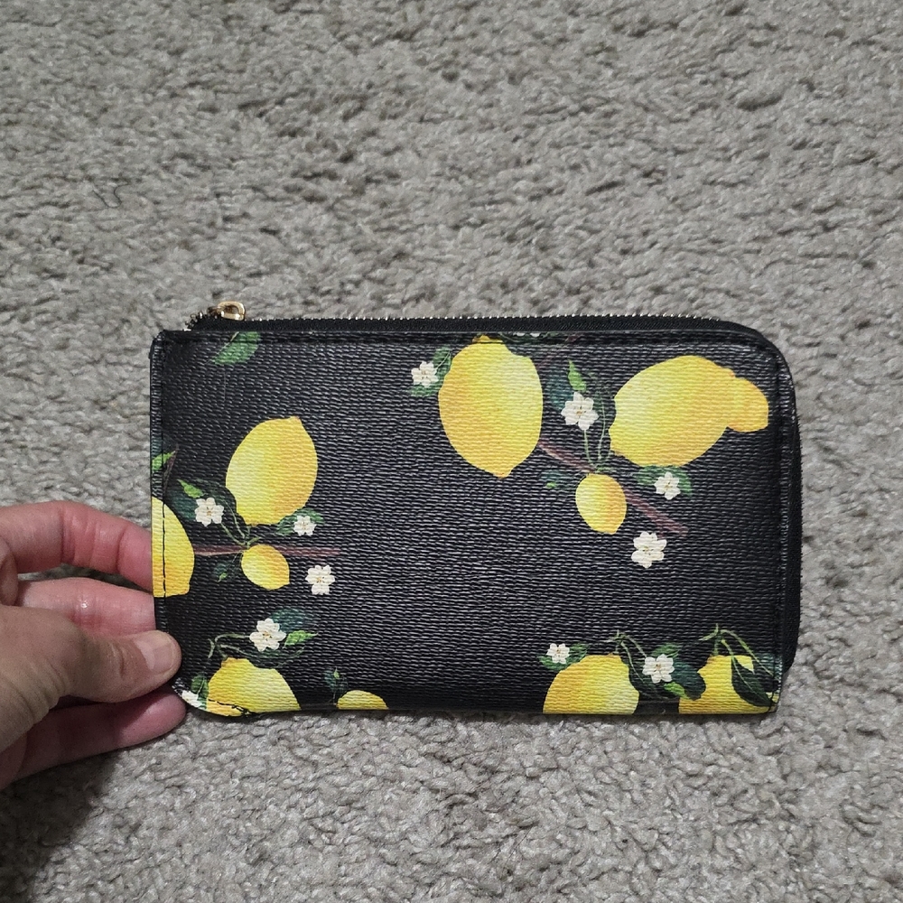Parfois Lemon Design Zip Wallet, Coin Purse, Case